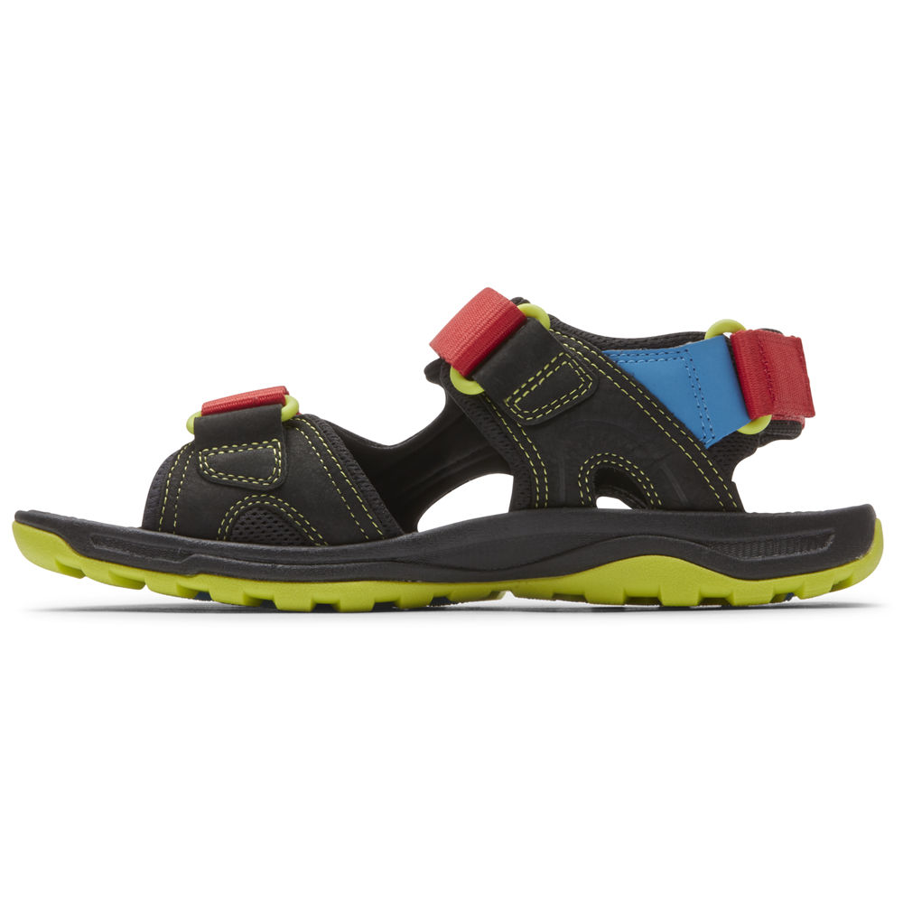 Rockport Singapore Mens Sandals - Trail Technique Adjustable Velcro Black - TJ6457830